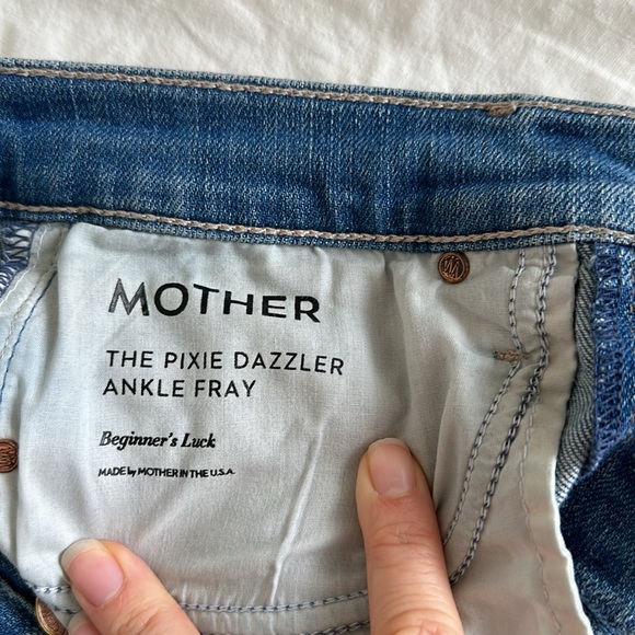 Mother the pixie dazzler ankle fray in wash beginners luck *flawed - Picture 8 of 16